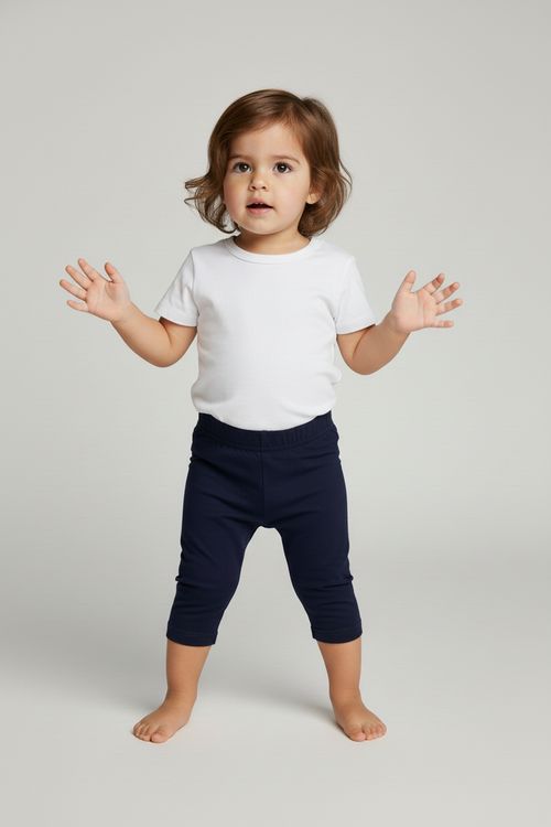 Legging Capri Infantil Menina Azul Marinho