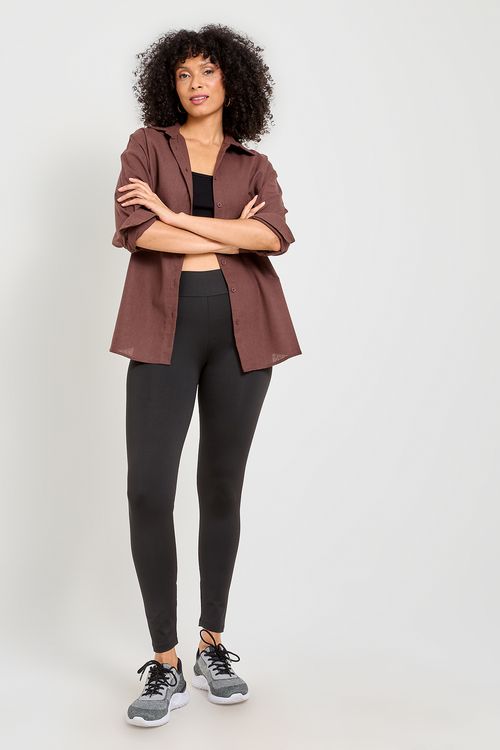 Legging Feminina Preta Lisa