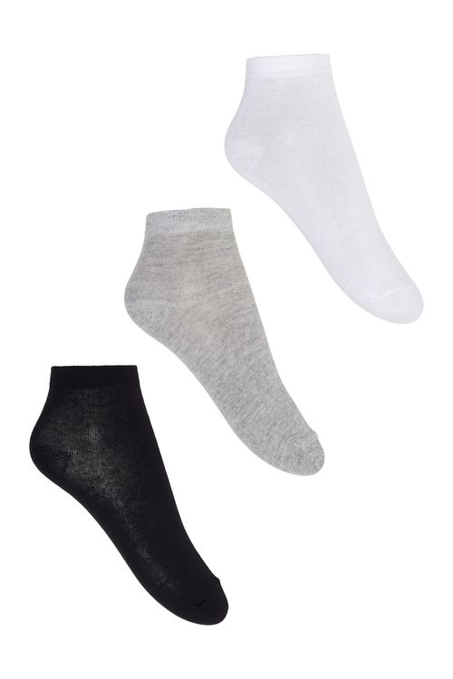 Kit 3 Pares Meia Soquete Unissex Cano Curto Sortidas 34-39