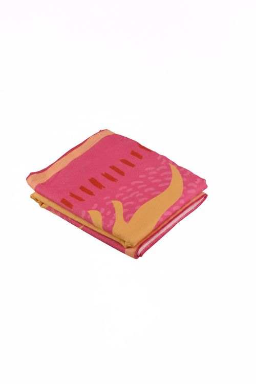 Toalha de Praia Feminina Pink Estampa Solar Vibrante