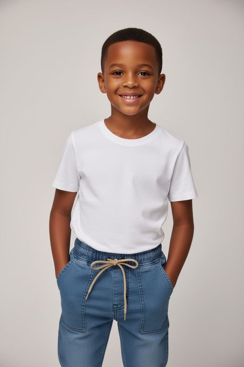 Calça Jogger Infantil Menino Azul Claro