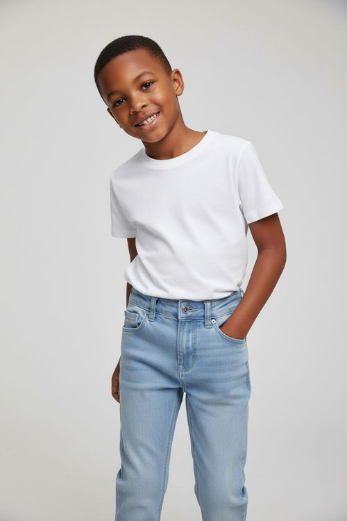 Calça Jeans Infantil Menino Azul Clara