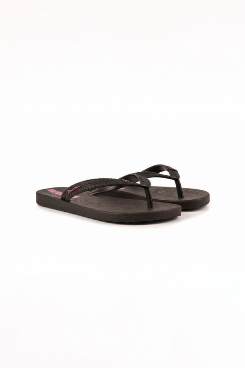 Chinelo Feminino Preto com Toque Pink Ipanema Diversa