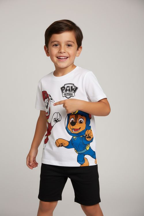 Camiseta Infantil Menino Off White Patrulha Canina