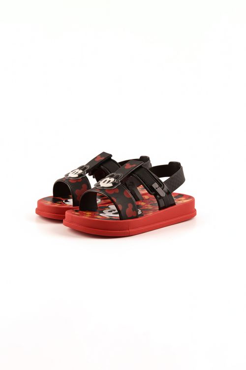 Sandália Infantil Menino Vermelha Mickey Aventureiro Disney