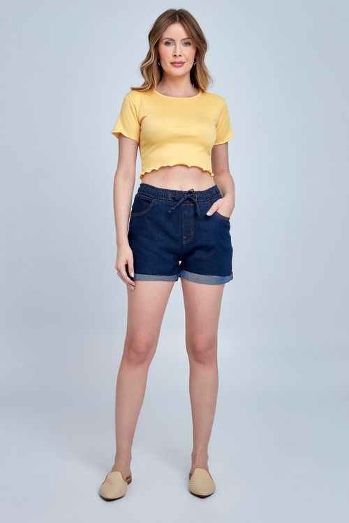 Shorts Jeans Feminino Caedu Amaciado Conforto e Estilo