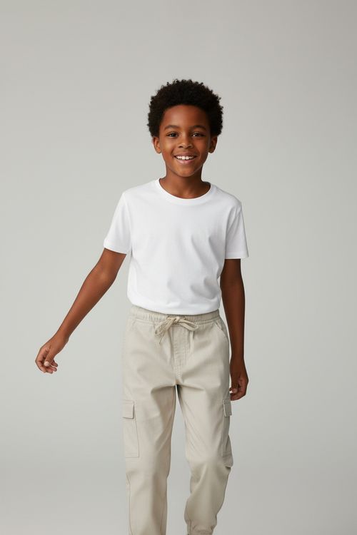 Calça Cargo Infantil Caedu Bege Claro (10-16 Anos)