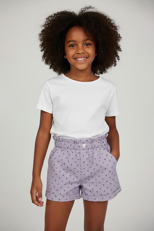 Shorts Clochard Infantil Caedu Sarja Lilás 10-16 Anos