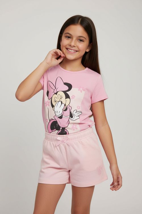 Conjunto Infantil Minnie Rosa Caedu 4-10 Anos