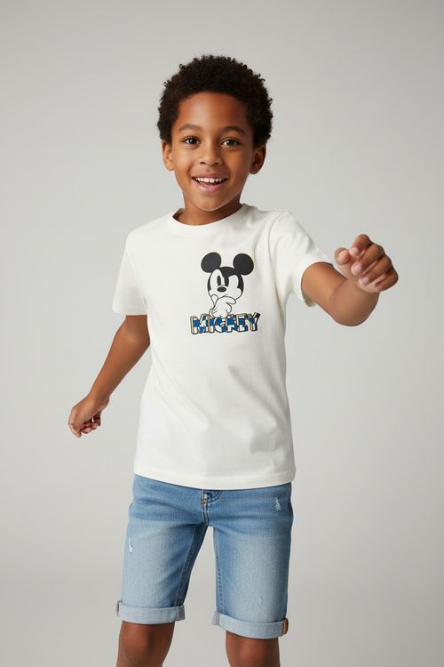 Top Mickey Mouse Off White Caedu Infantil 10-16 Anos