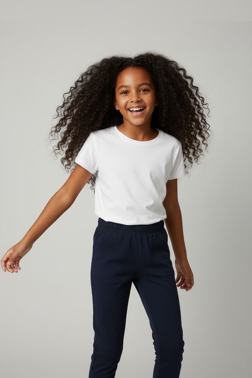 Legging Infantil Menina Marinho Lisa