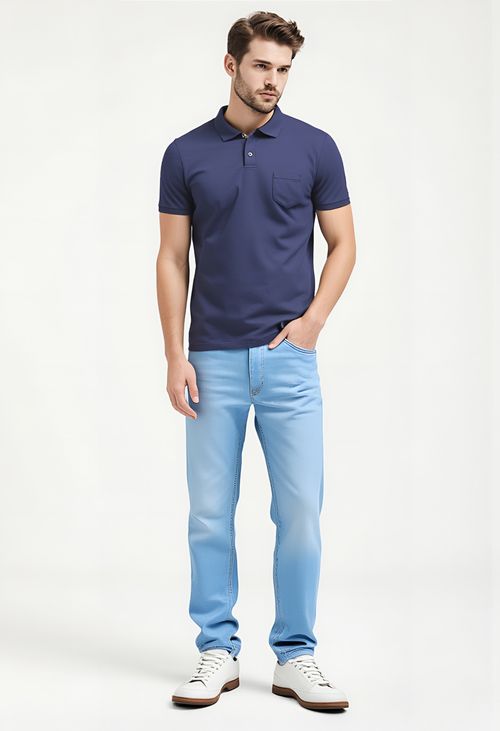 Calca masc aj slim 216889 jns claro m jeans azul claro