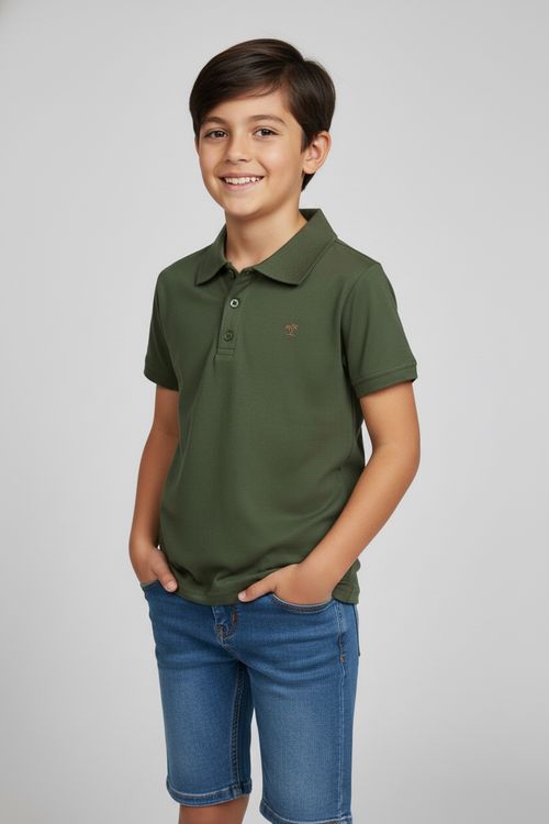 Top tecido m/c em/l 10/16nosverde 400304 verde militar