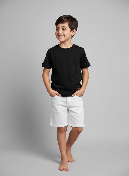 Camiseta Infantil Preta Lisa