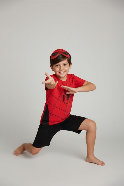 Conjunto Infantil Menino Vermelho 4-8 Anos Spider-Man
