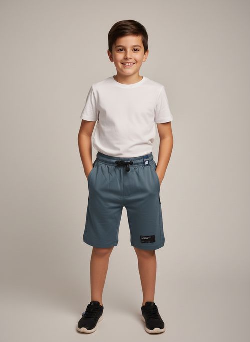 Bermuda Infantil Menino Azul Claro Cargo Scuba