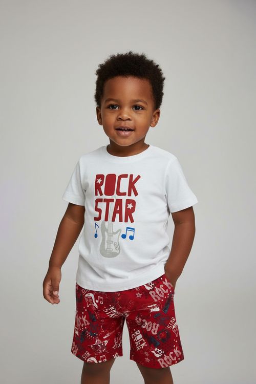 Conjunto Infantil Menino Camiseta e Bermuda Sortida