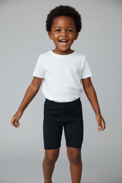 Bermuda Ciclista Infantil Cotton Liso Preto