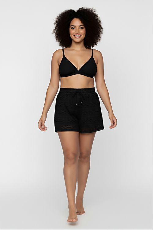 Aces fem fpm aih006b shorts praia rnd pt preto