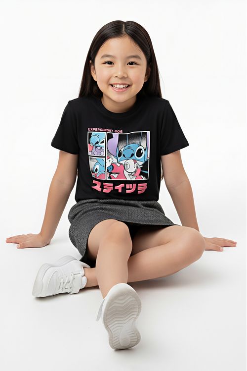 Licenciado top 10/16nos stitch c77v26594 preto