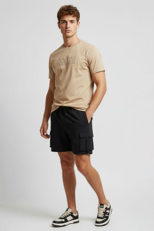 Bermuda masc street mol cargo det preto preto