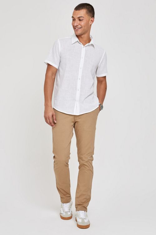 Calca masc c3 chino caqui bege medio