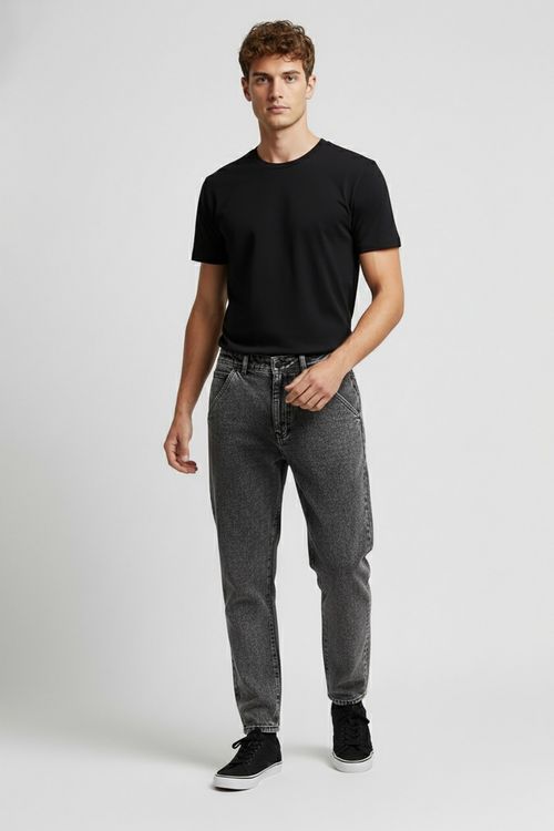 Calca masc jv street 95627 baggy jns bla jeans black