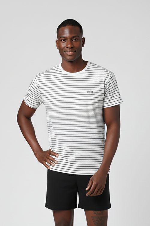 Aces masc amj023 pijama shorts mc listr estampado