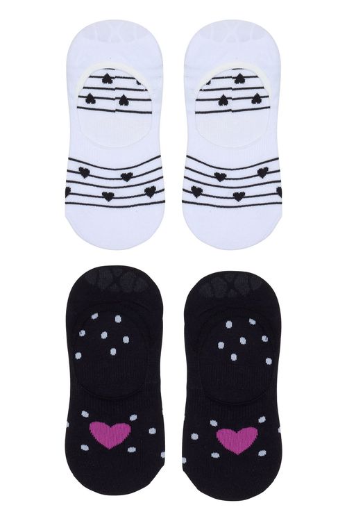 Meias Invisíveis Femininas 34-39 Corações e Poás