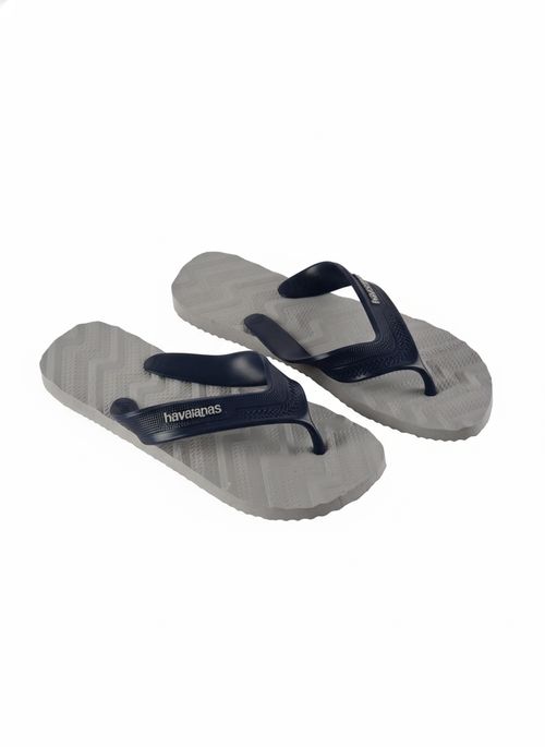Chinelo Infantil Meninos Cinza e Azul Marinho Track Waves