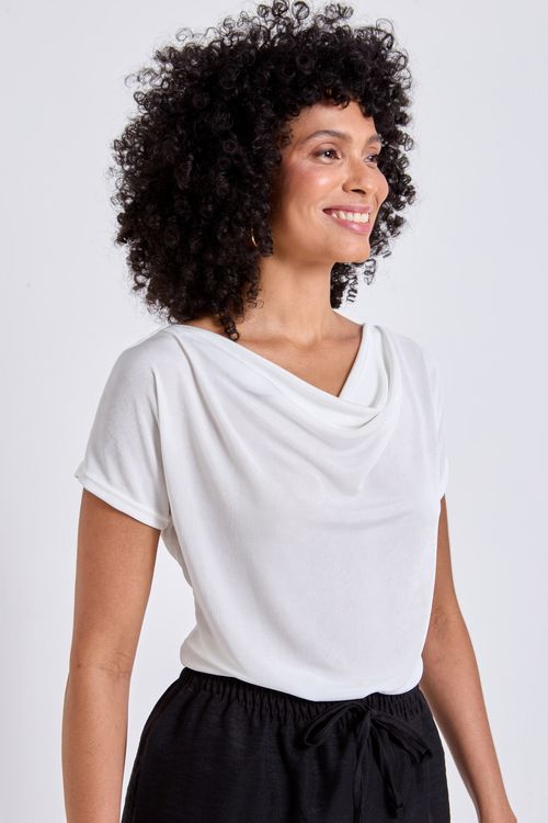 Blusa Feminina Off White Degagê