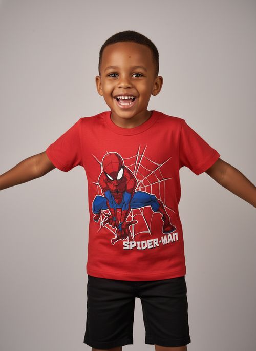 Camiseta Infantil Menino Vermelha 4-10 Anos Spider-Man