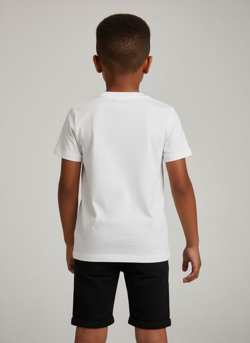 Blusa Manga Curta Infantil Menina Off-White Lisa