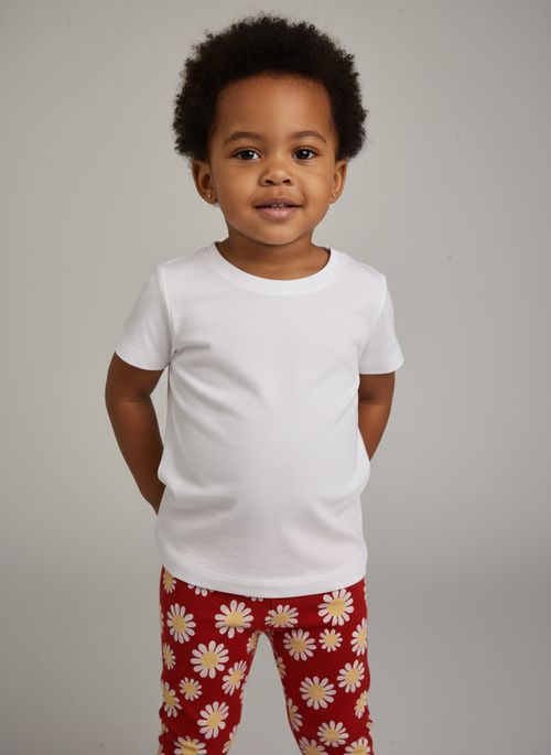 Shorts Ciclista Infantil Menina Floral Margaridas