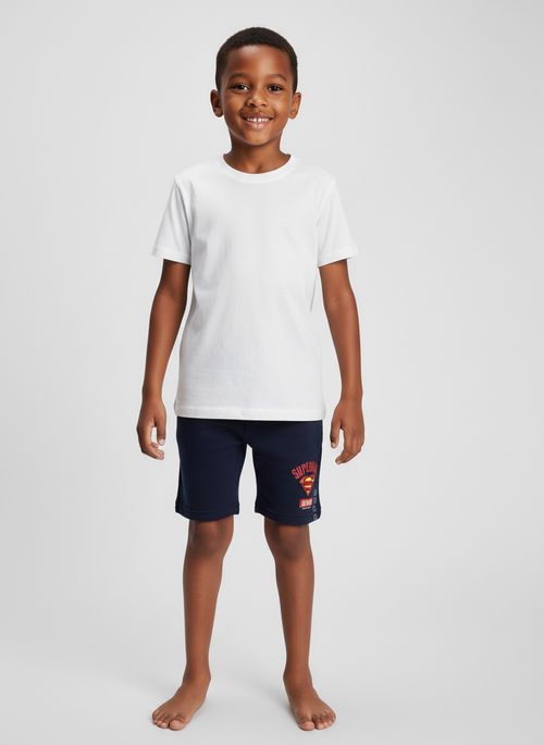 Bermuda Infantil Menino Azul Marinho Superman
