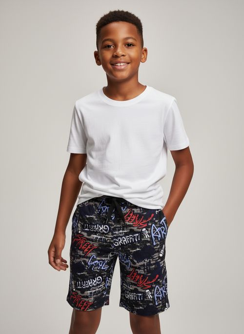 Bermuda Infantil Menino Juvenil Estampa Graffiti Street