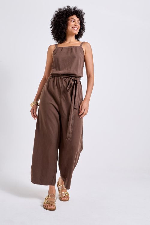 Macacão Feminino Marrom