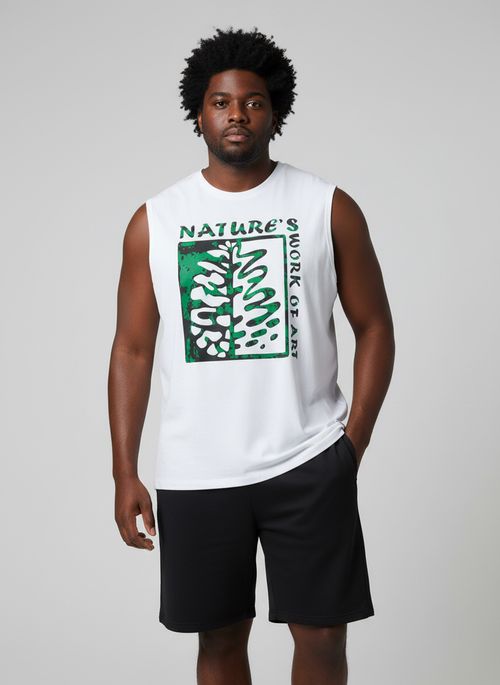 Regata Masculina Branca Estampa Nature's Work of Art