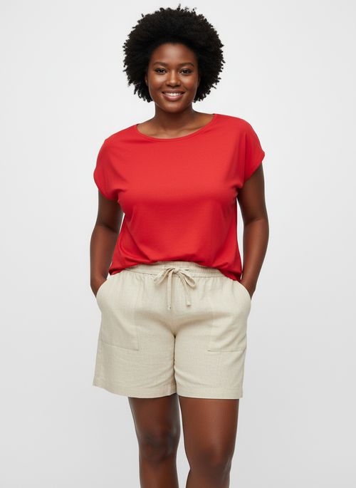 Blusa Feminina Vermelha Sem Estampa