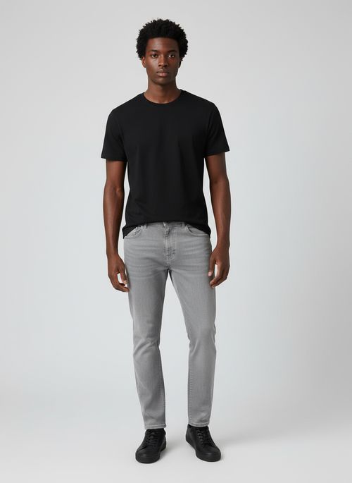 Calça Jeans Masculina Skinny Cinza Claro