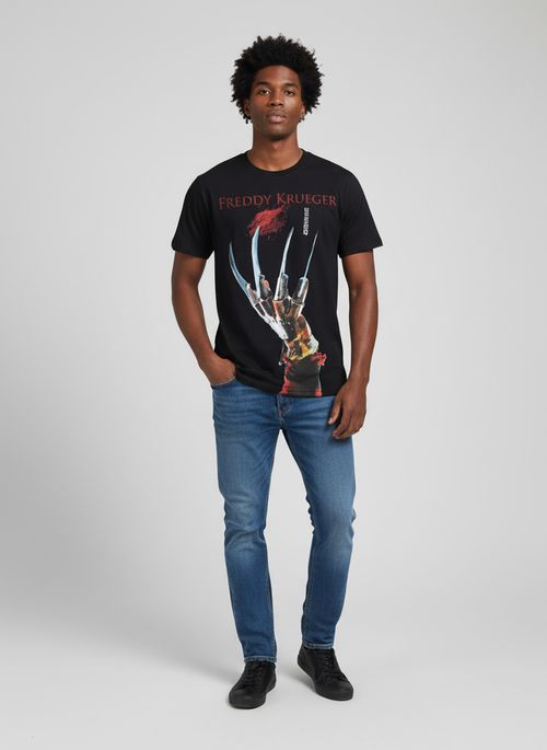Camiseta Masculina Preto Freddy Krueger Garra