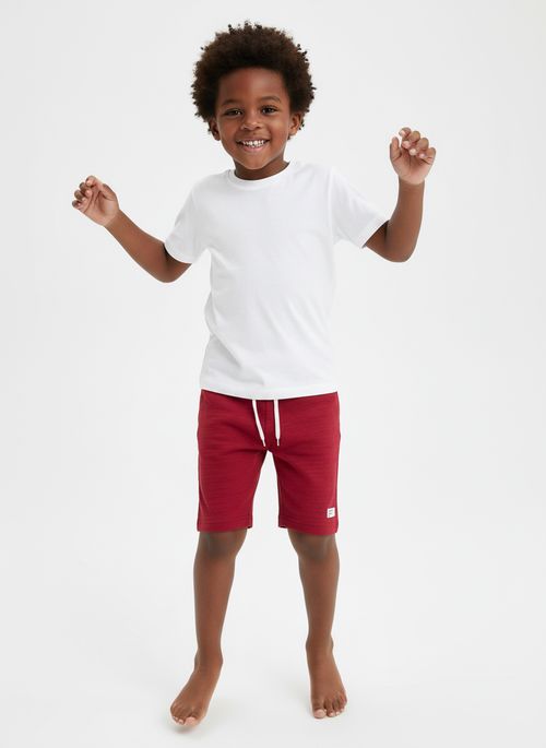 Short Infantil Menina Vermelho Escuro