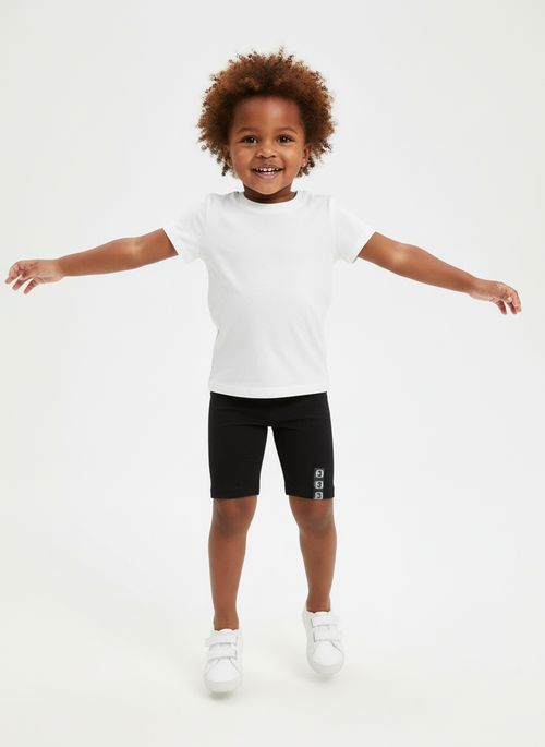 Shorts Ciclista Infantil Menina Preto Liso