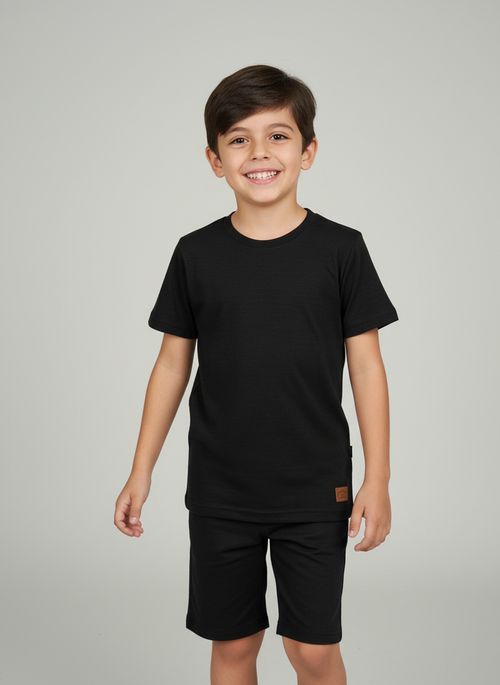 Camiseta Infantil Preta Lisa