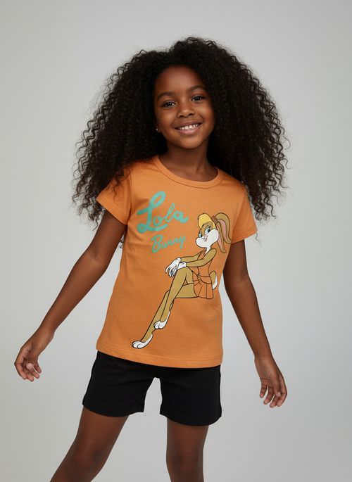 Blusa Infantil Menina Coral Lola Bunny