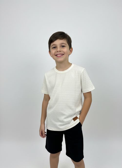 Blusa Infantil Menina Off-White Listrada