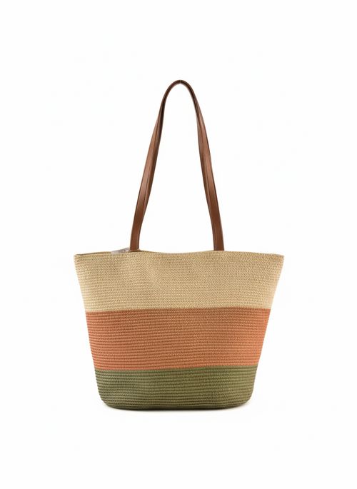 Aces praia aib109 fem palha tricolor estampado