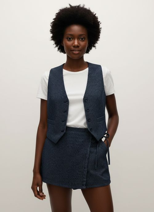 Shorts saia fem fs 66448m jns listr. es jeans azul escuro