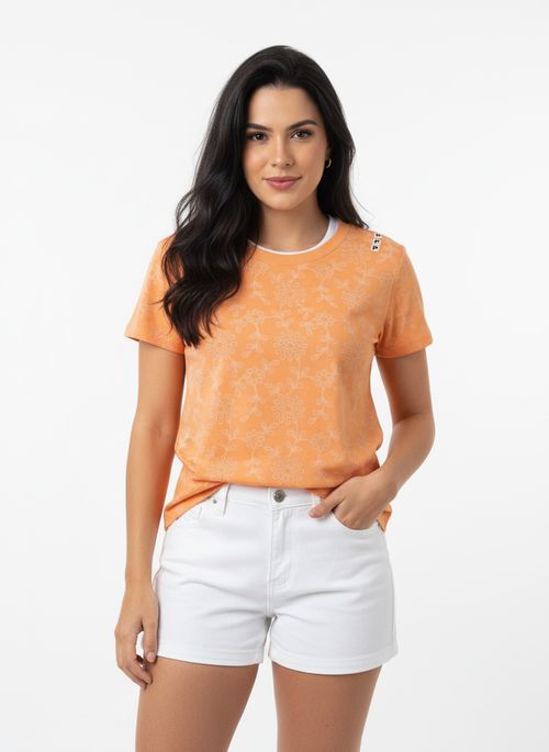 Blusa fem promo m/c estamp puff amarelo amarelo escuro