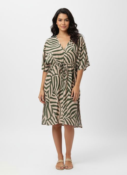 Vestido fem cas 313550re m/c estampado estampado